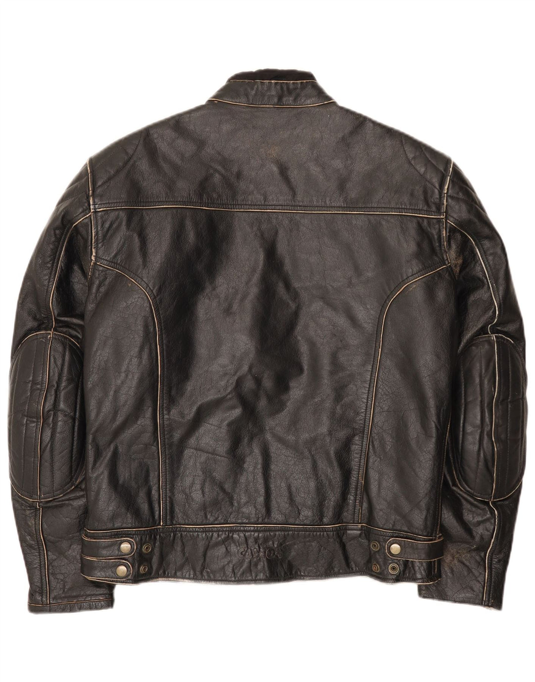 Vintage herre læder racerjakke EU 52 XL sort læder