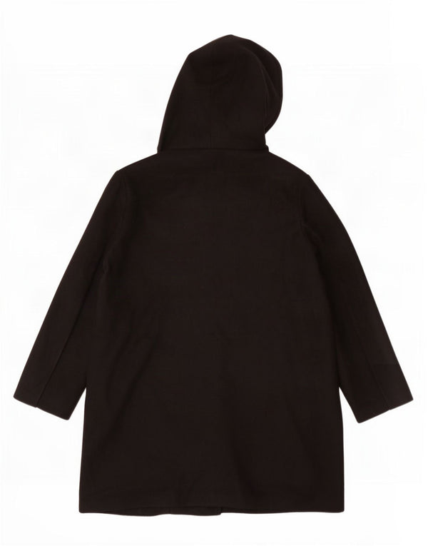 Zara Dame Hætte Åben Overfrakke UK 14 Medium Sort Polyester