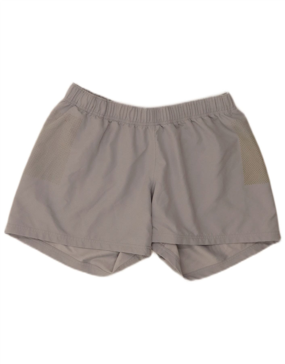 Nike Dame Dri Fit grafiske sportsshorts UK 16 Large Grå Polyester