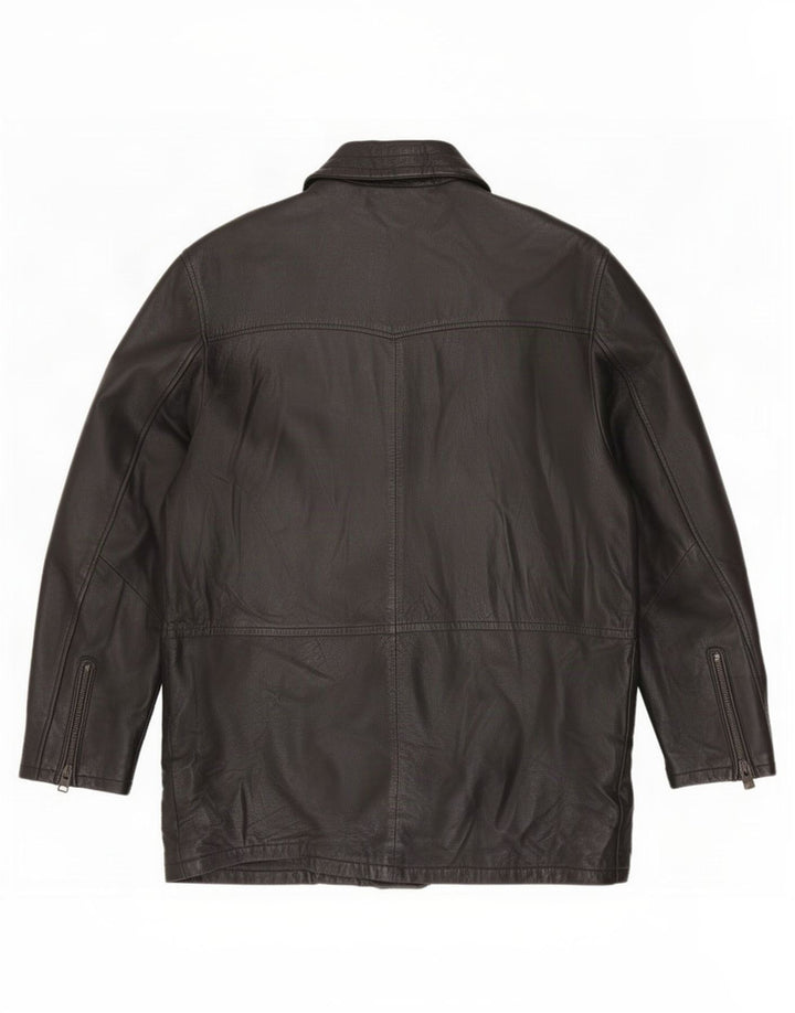 Salvatore Lepore Herre Læderfrakke IT 52 XL Sort