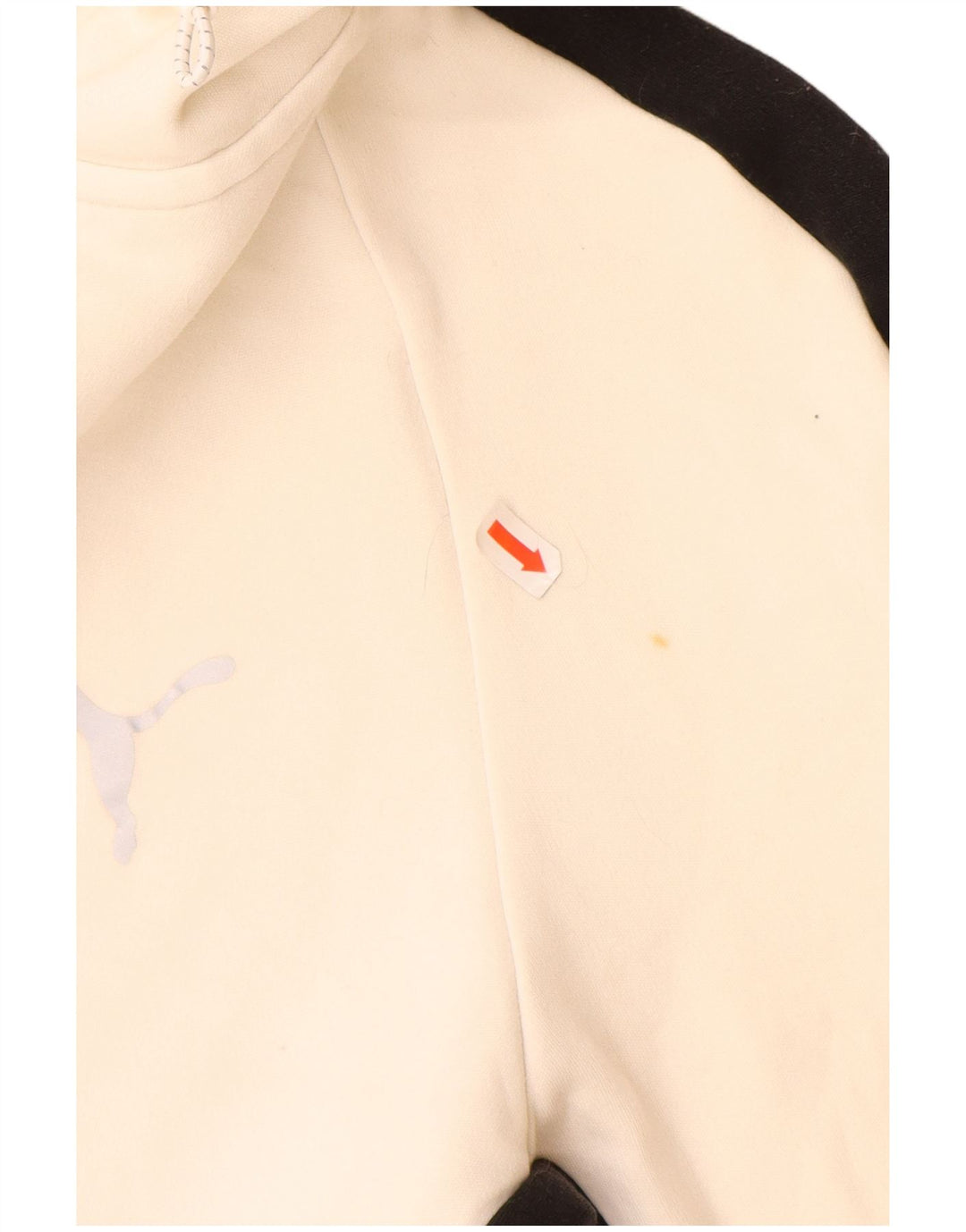 PUMA Hættetrøje med lynlås til mænd XL Off White Colourblock Bomuld