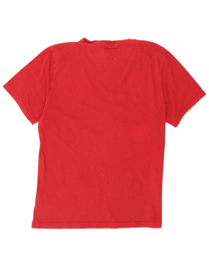 Barbour Herre Skræddersyet Fit Grafisk T-Shirt Top Stor Rød Bomuld