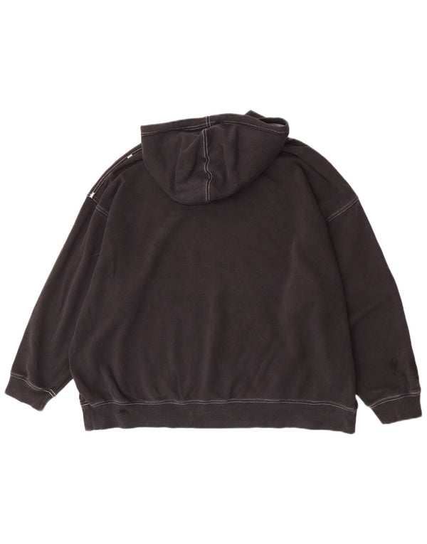 Nike Dame Oversized Hoodie Jumper UK 10 Small Black Bomuld