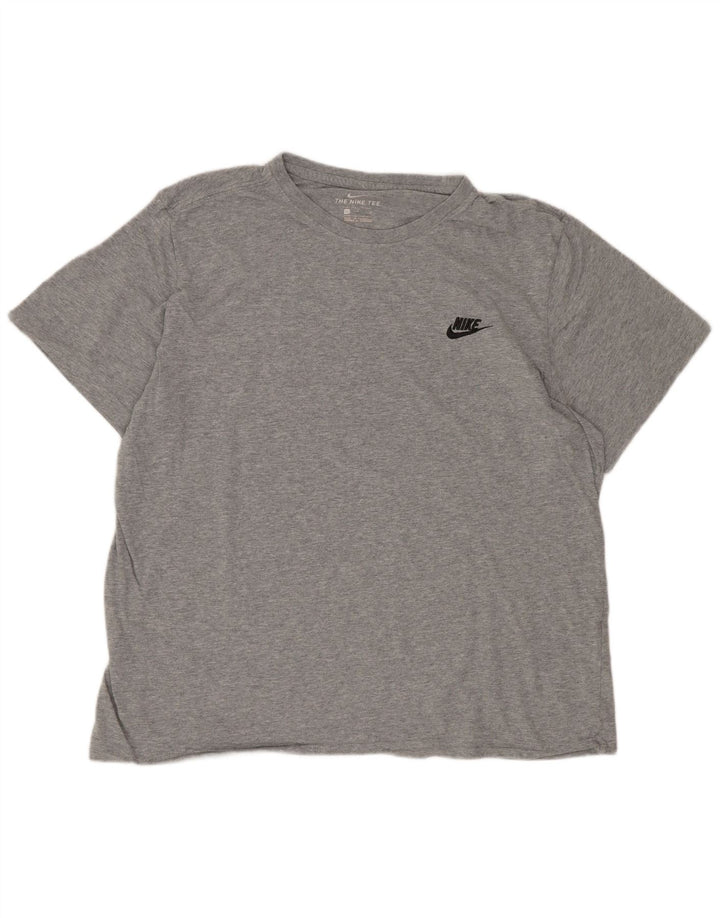 Nike Regular T-Shirt Top Stor Grå Bomuld