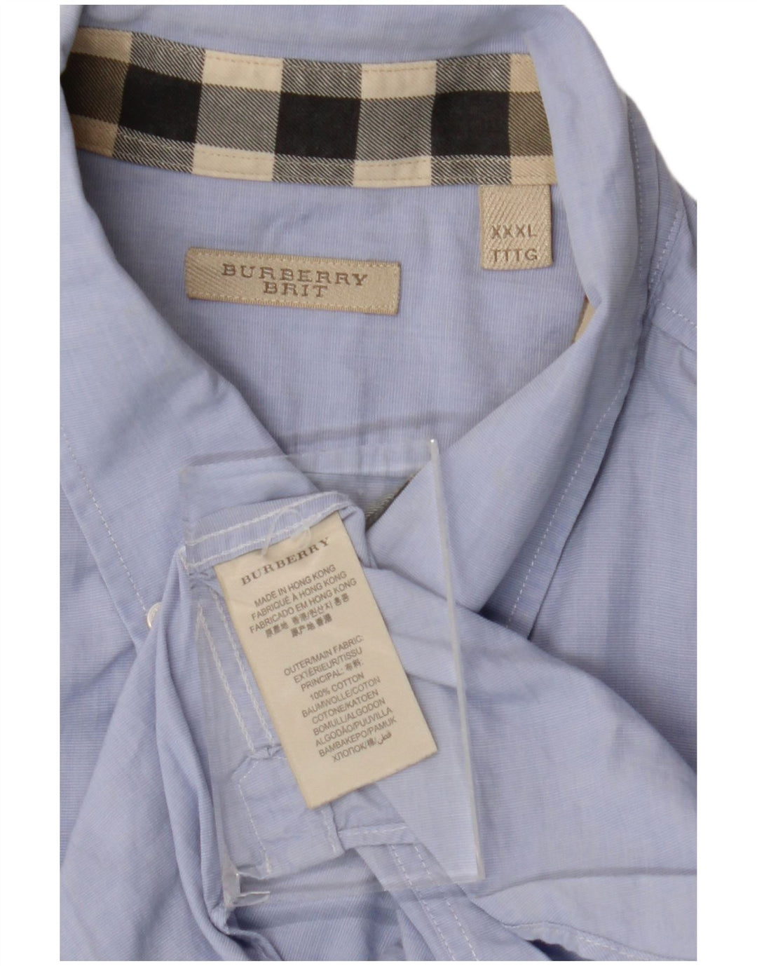 Burberry herre BRIT skjorte 3XL blå bomuld
