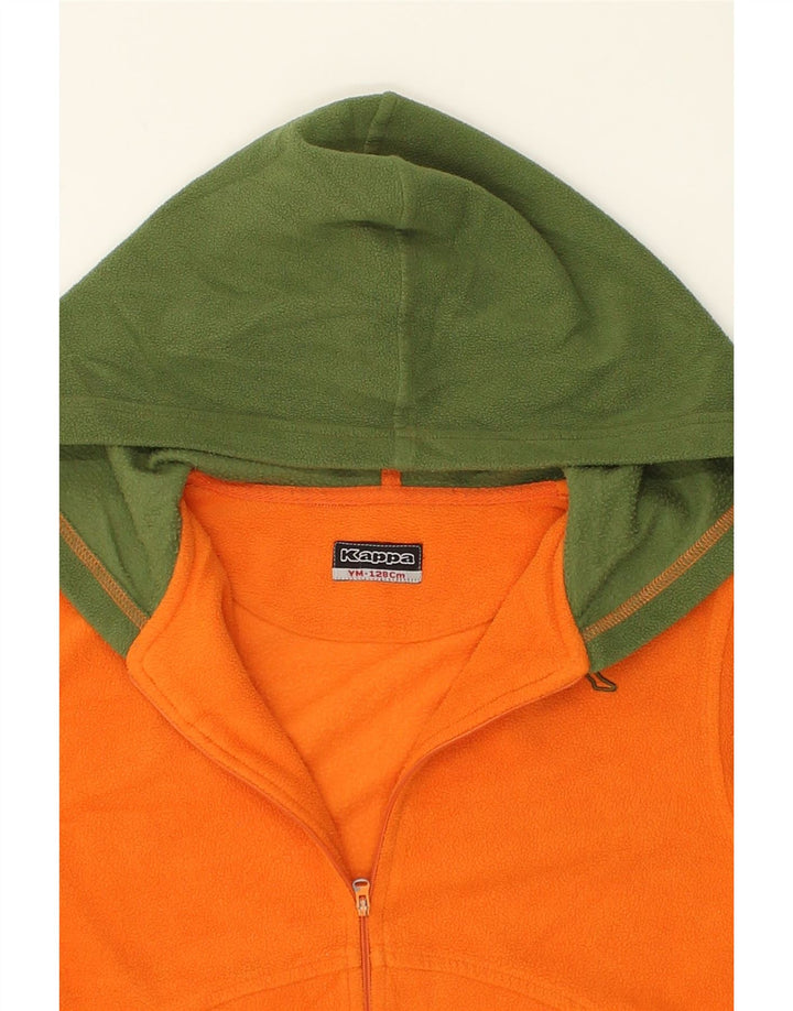 KAPPA Boys Hooded Fleece Jacket 7-8 Years Orange Polyester | Vintage Kappa | Thrift | Second-Hand Kappa | Used Clothing | Messina Hembry 