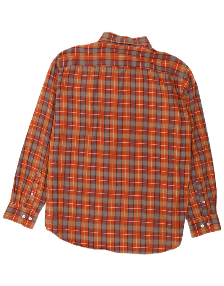 Carrera herre flannelskjorte 2XL orange ternet bomuld
