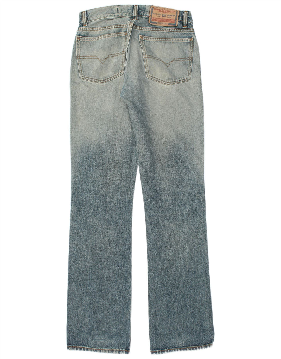 Diesel Dame Distressed Bootcut Jeans W30 L34 Blå Bomuld