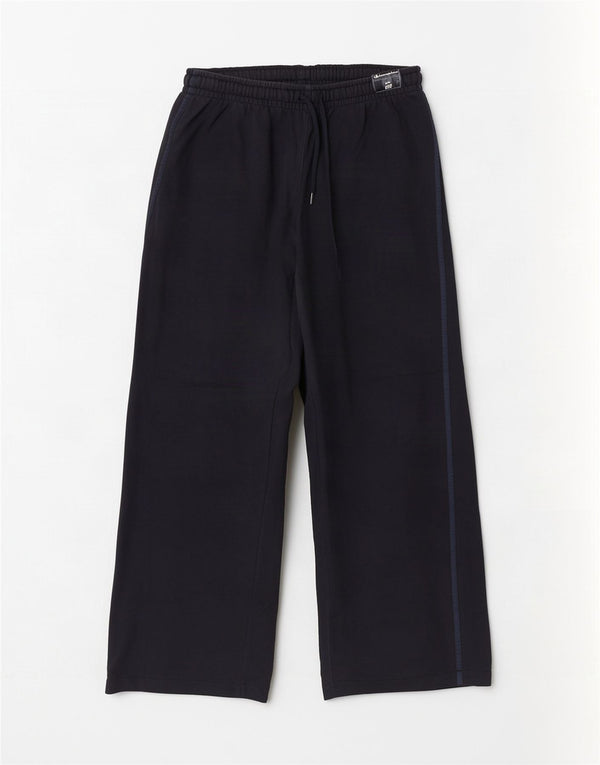 Champion Womens Wide Leg Træningsdragt Bukser UK 14 Large Navy Blue Cotton