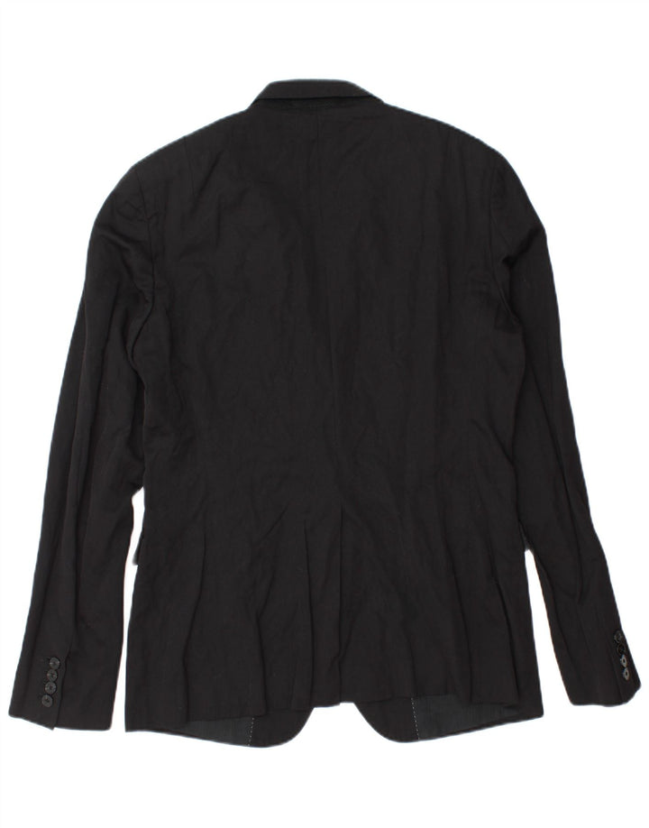 All Saints Herre 2 Button Blazer Jacket UK 40 Large Black Wool