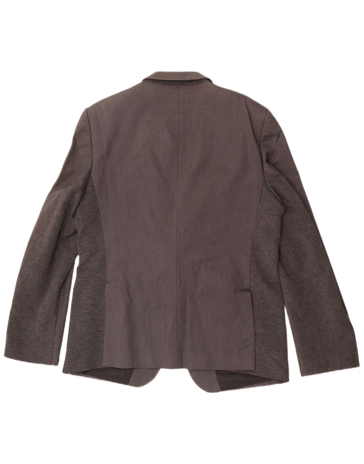 Zara Herre 1-knap blazerjakke EU 54 XL Grå Bomuld