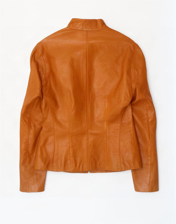 Vintage læderjakke til kvinder UK 14 Medium Beige