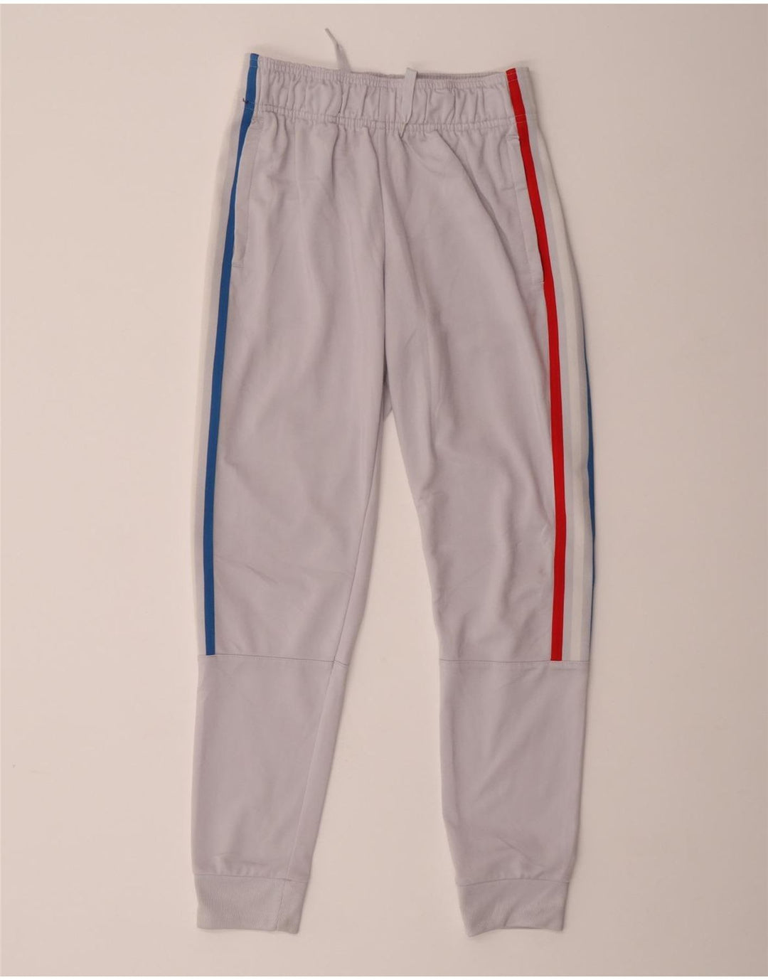 Adidas Drenge Træningsdragt Bukser Joggers 12-13 År Grå Polyester
