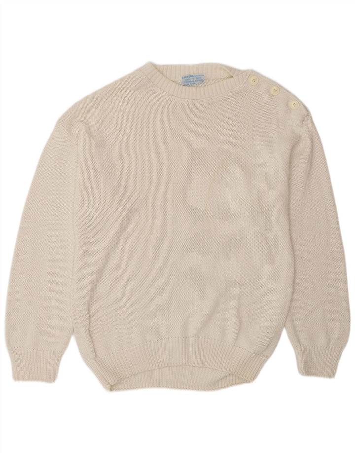 Carrera herre sweater med rund hals XL hvid bomuld