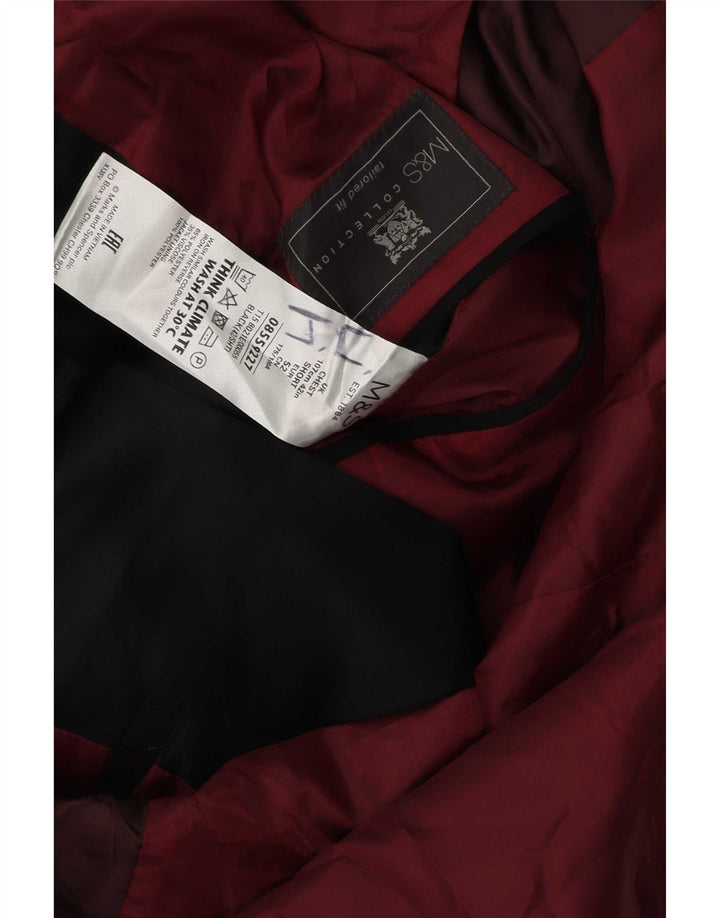 Marks & Spencer Herre skræddersyet pasform 2-knaps blazerjakke UK 42 Large Black