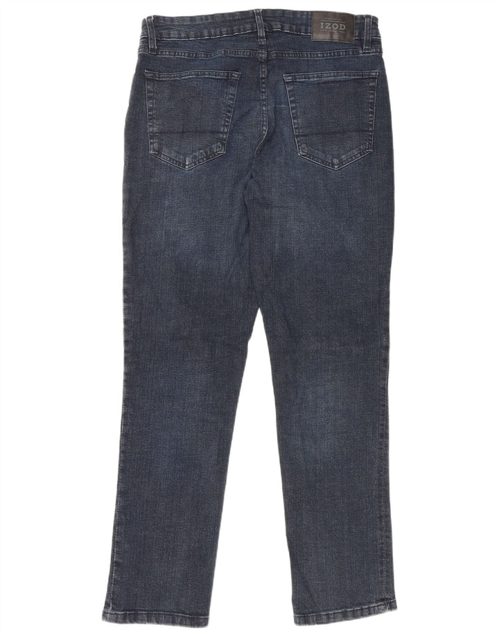 IZOD Herre Comfort Stretch Straight Jeans W32 L30 Blå Bomuld