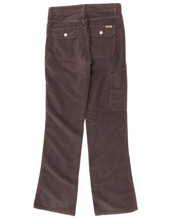 Diesel Dame Bootcut Velvet Cargo Bukser W27 L32 Grå Bomuld