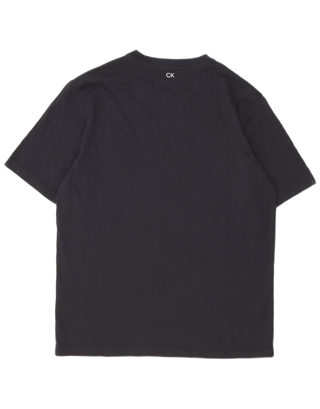 Calvin Klein Herre T-Shirt Top Stor Sort Geometrisk Bomuld