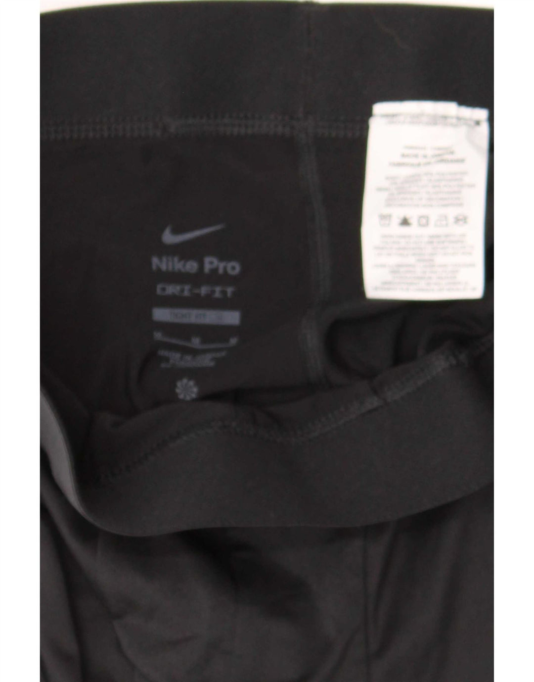 Nike Dame Tight Fit Crop Leggings UK 12 Medium Sort Polyester