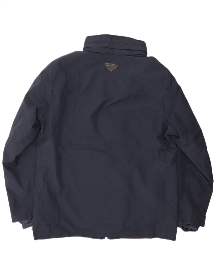 PRADA Windbreaker Jacket til mænd IT 52 XL Marineblå Polyester Classic