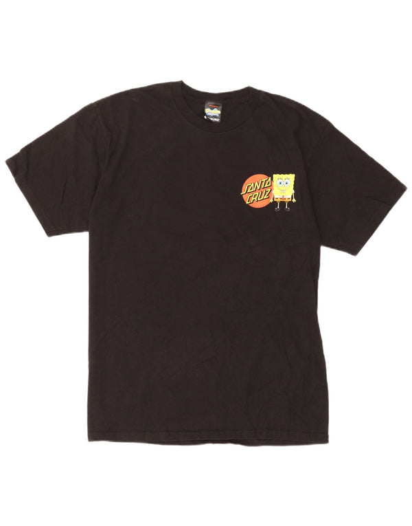 Santa Cruz Herre SpongeBob Grafisk T-Shirt Top Medium Sort Bomuld