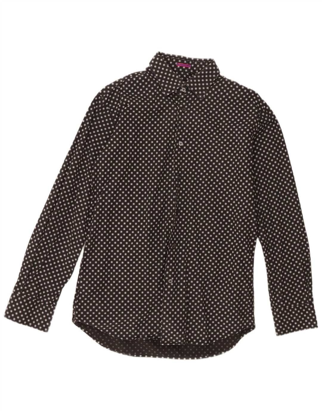 Paul Smith Herre skjorte str. 42 16 1/2 Stor sort polkaprikket bomuld