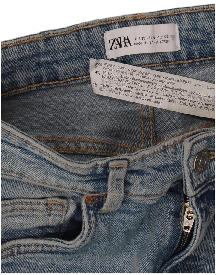 ZARA Dame Skinny Jeans EU 38 Small W28 L28 Blå Bomuld