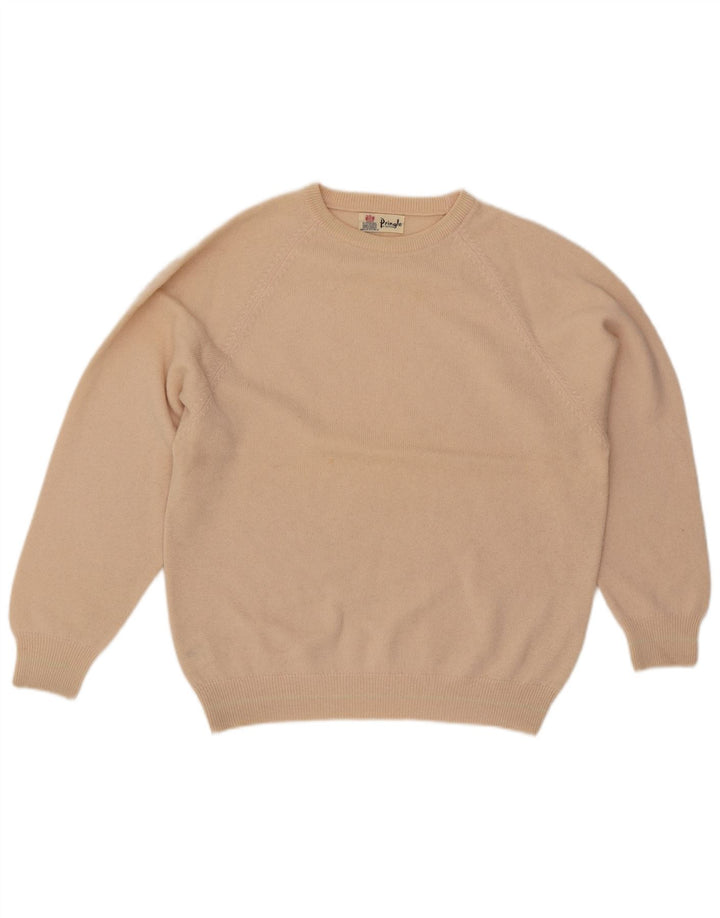 Pringle Herre Loose Fit Jumper Sweater med rund hals lille beige uld