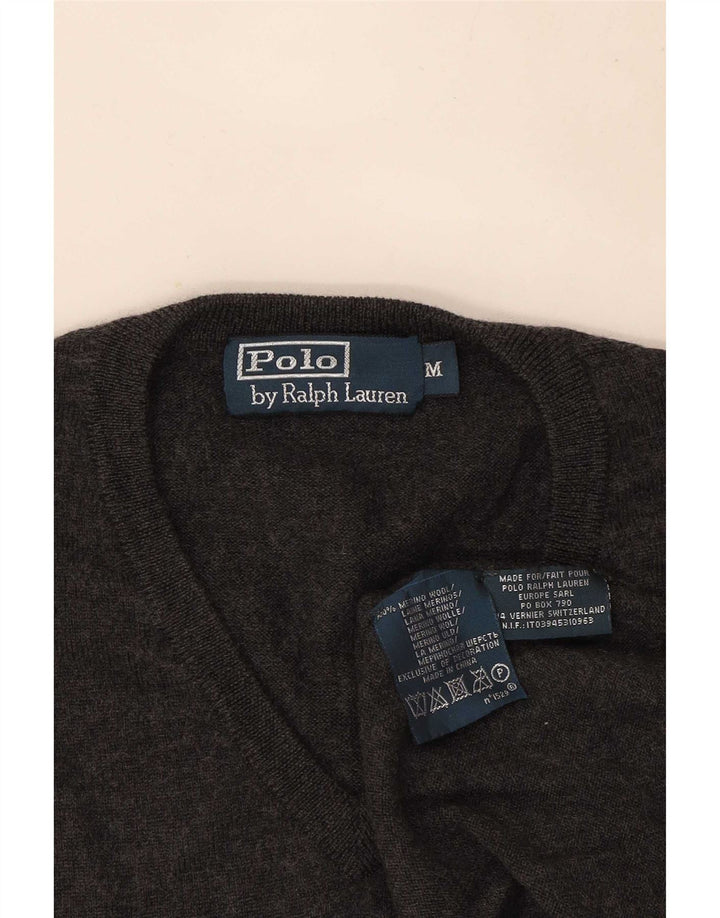 Polo Ralph Lauren Herre V-hals sweater mellemgrå uld