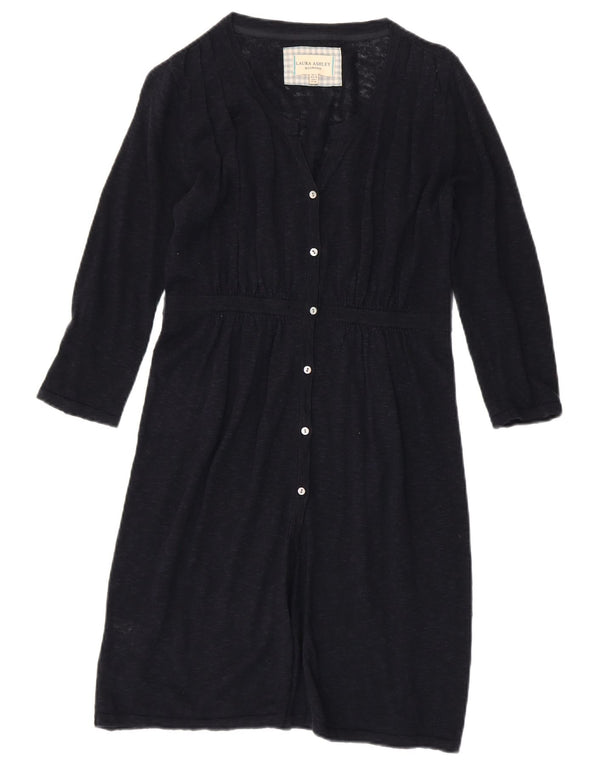 Laura Ashley Dame Weekend 3/4 ærmet Jumper Dress UK 10 Small Navy Blue