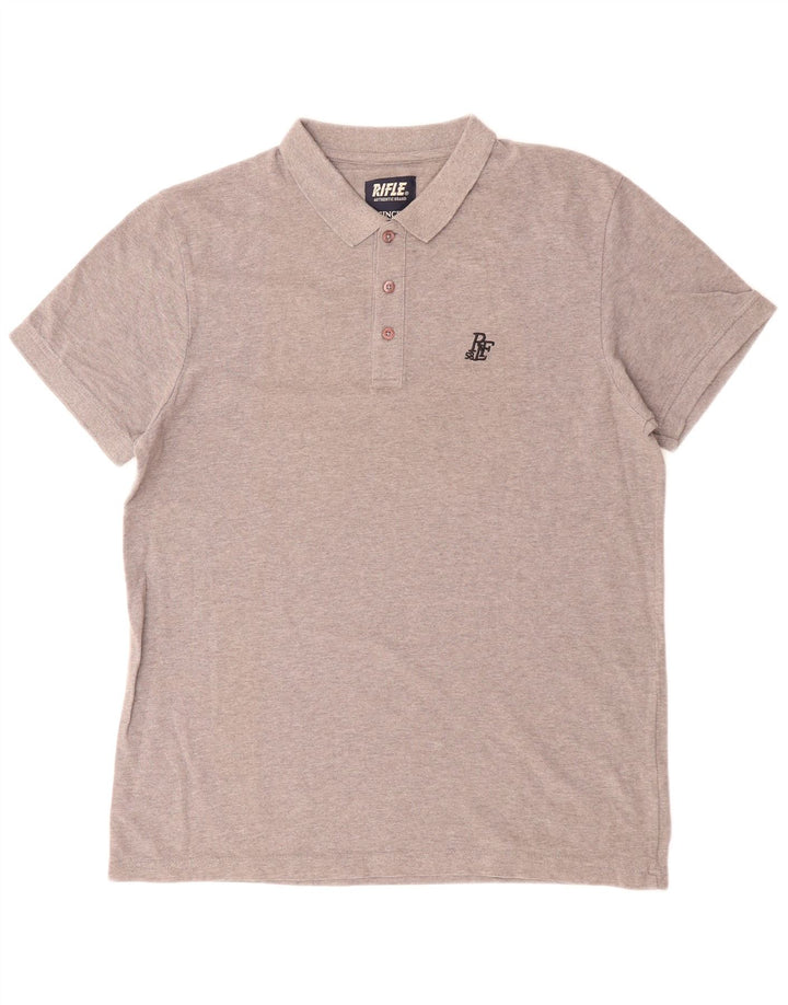 RIFLE Herre poloshirt XL Grå Bomuld