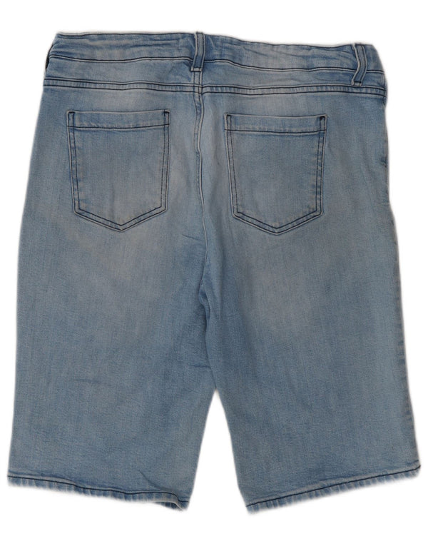Marks & Spencer Dame Bermuda Denim Shorts UK 16 Large W32 Blue Cotton