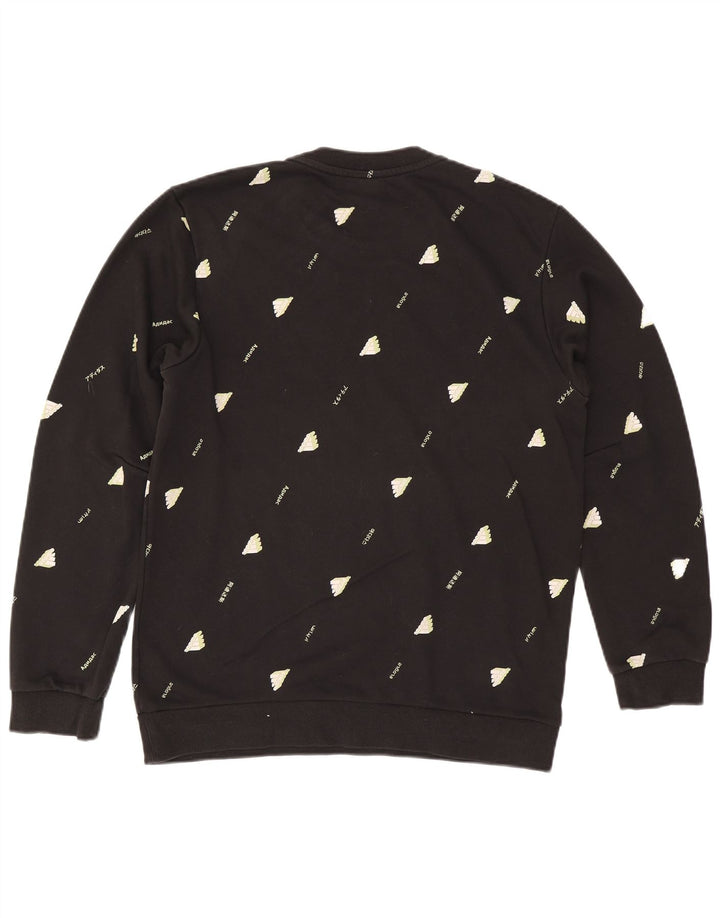 Adidas grafisk sweatshirt til mænd, stor sort bomuld