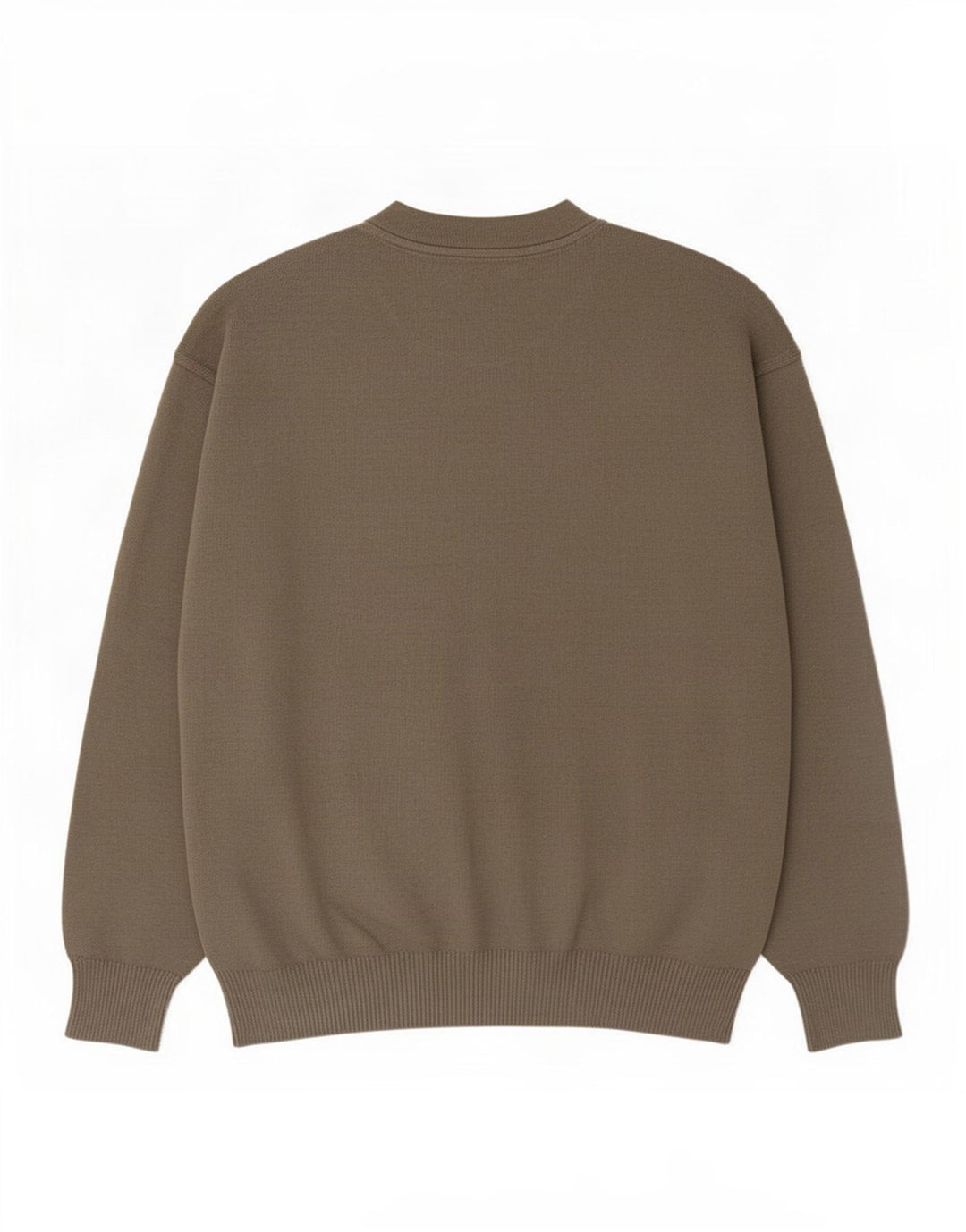 Sky & Eagle Herre Crew Neck Jumper Sweater 2XL Khaki Wool