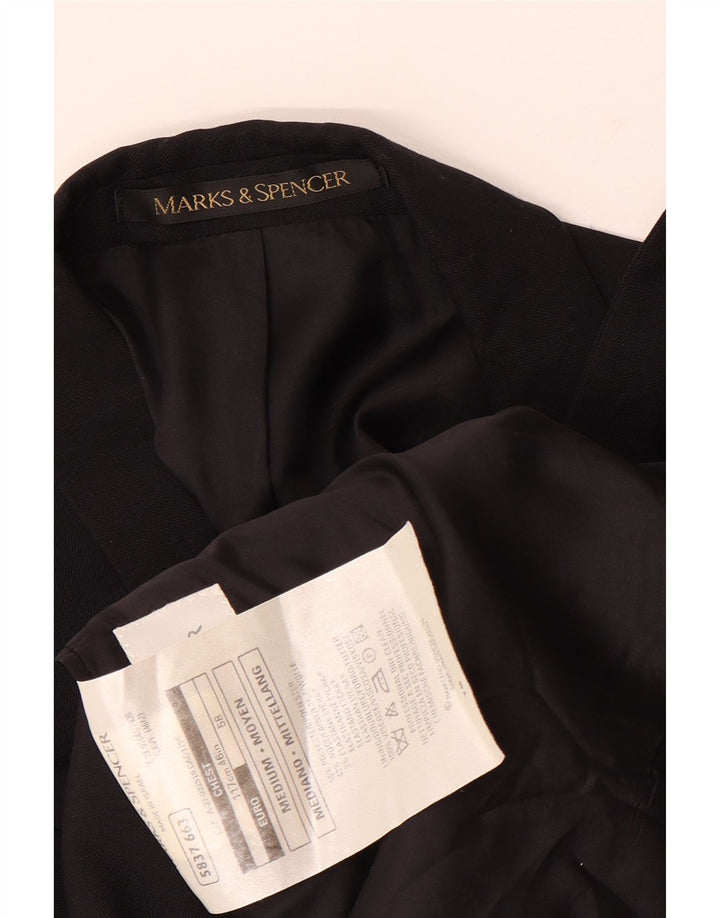 Marks & Spencer Herre 2-knaps blazerjakke UK 46 XL Sort Polyester
