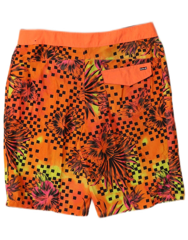 Hurley Boys grafiske badeshorts 15-16 år Orange blomsterpolyester