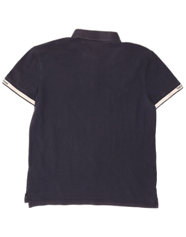 Tommy Hilfiger Herre poloshirt Stor marineblå Colourblock Bomuld