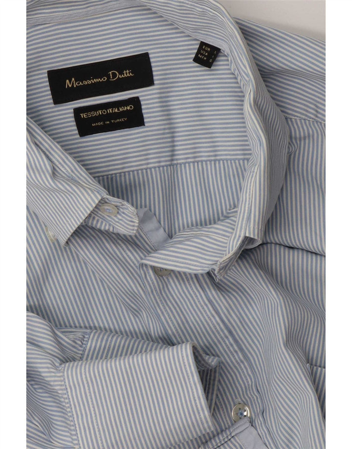 Massimo Dutti Herreskjorte Stor Blå Stribet