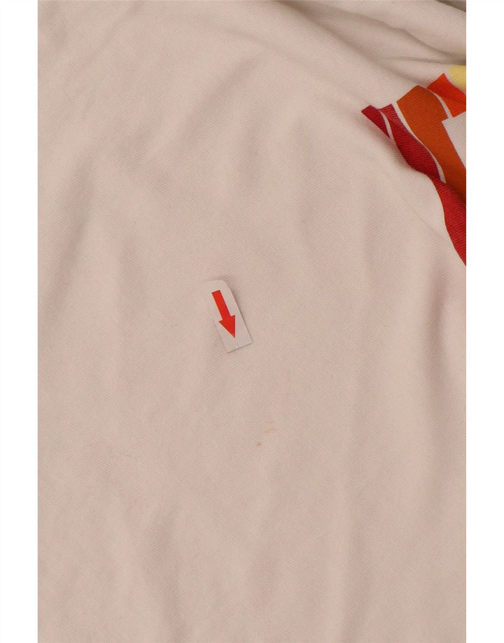 LEVI'S Grafisk T-shirt top til kvinder UK 10 Lille hvid bomuld