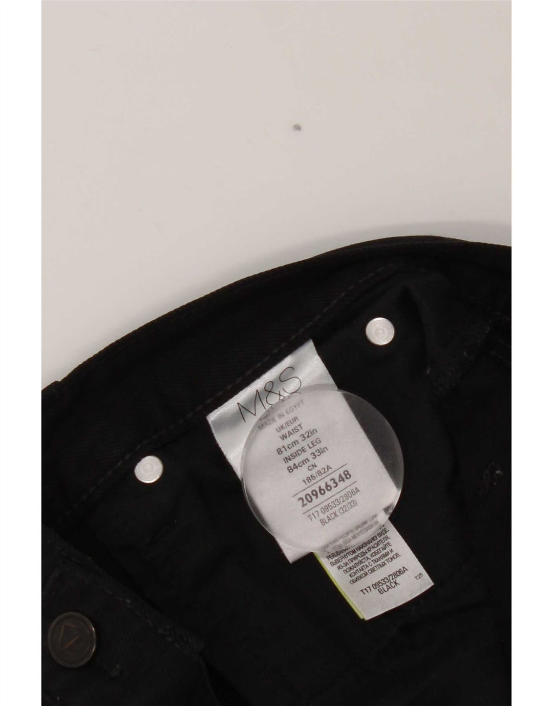 Marks & Spencer Herre Autograph Slim Jeans W32 L33 Sort Bomuld