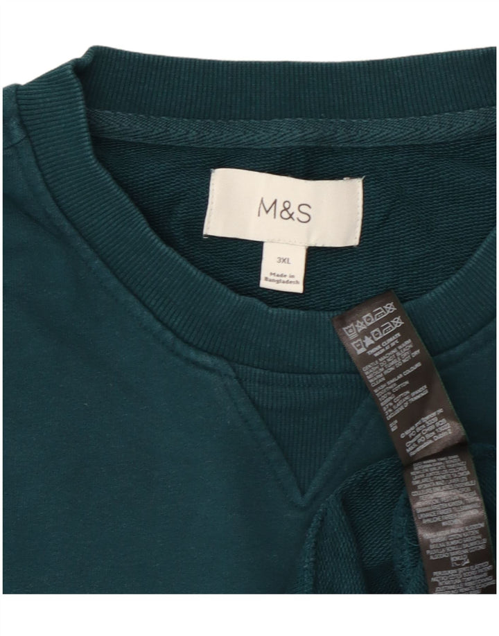 Marks & Spencer Herre Sweatshirt Jumper 3XL Grøn Bomuld