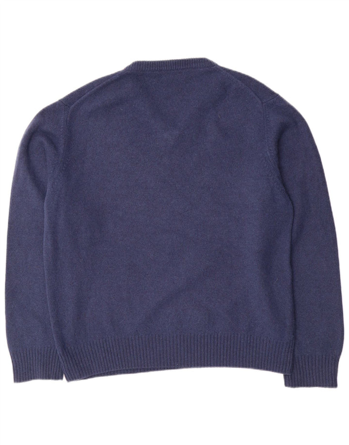 Brooksfield Herre V-hals sweater IT 54 XL Marineblå Uld