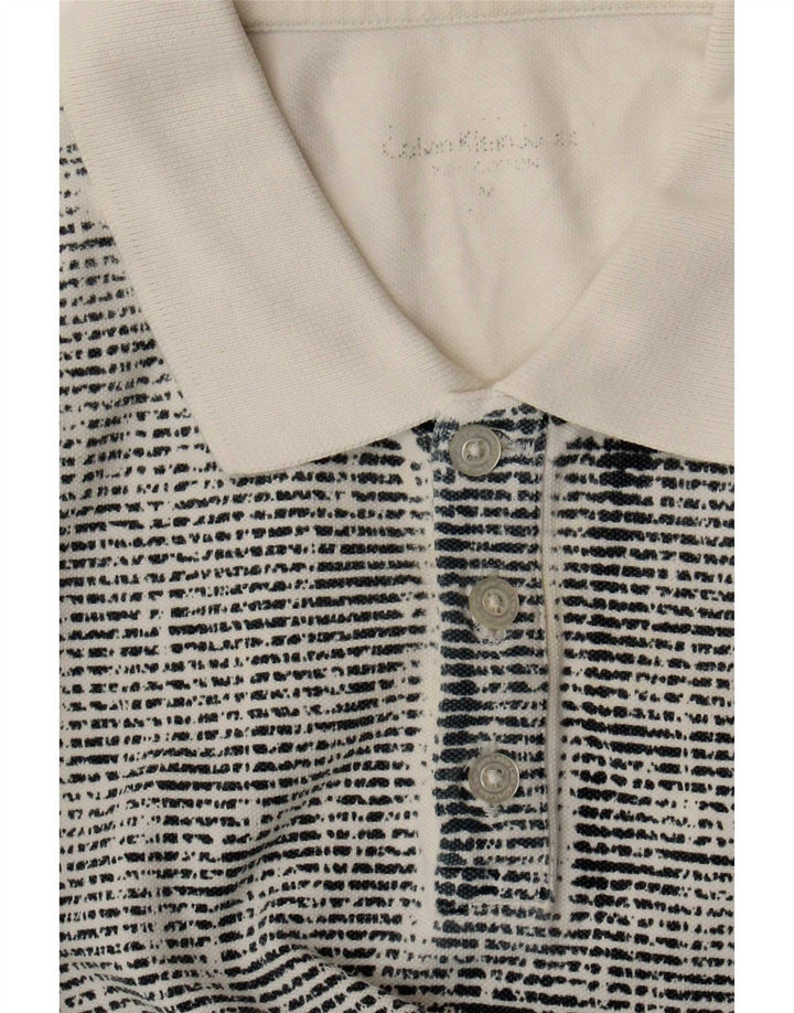Calvin Klein Jeans Poloskjorte til mænd Medium White Pinstripe