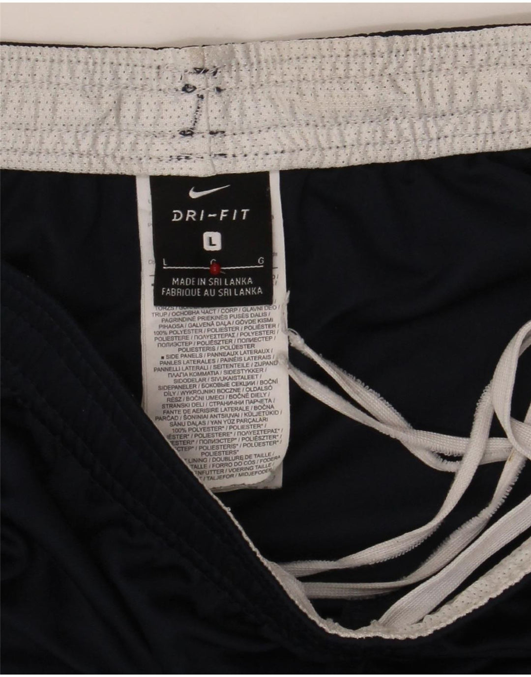 Nike Herre Dri Fit sportsshorts store marineblå polyester