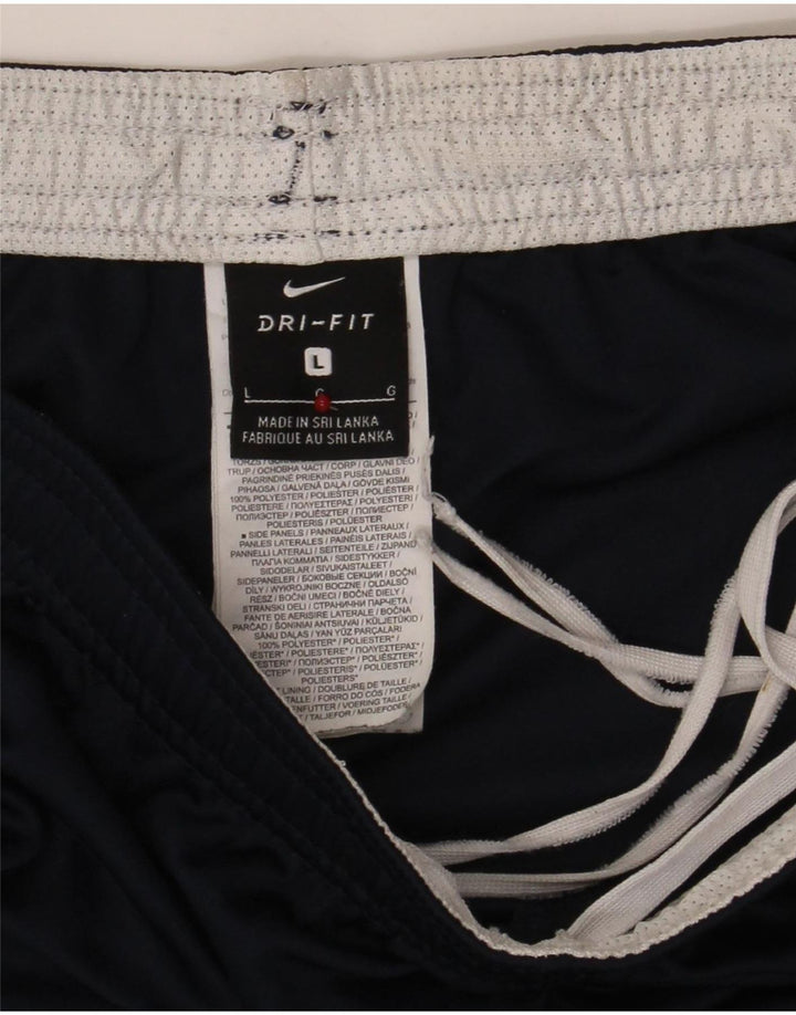 Nike Herre Dri Fit sportsshorts store marineblå polyester