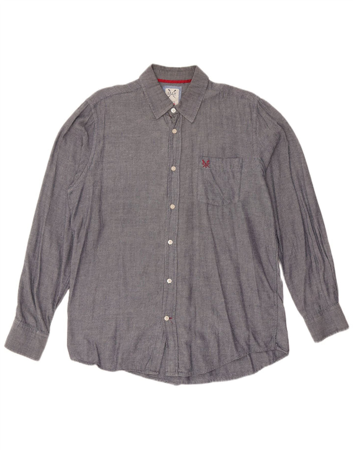 CREW TØJ Herre Classic Fit skjorte Medium marineblå bomuld
