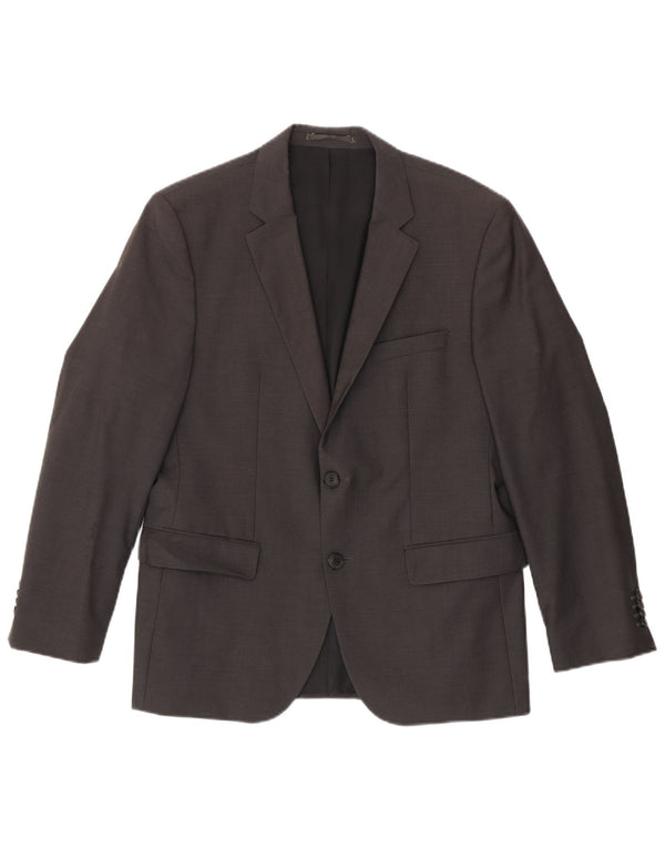 Hugo Boss Herre 2-knaps blazerjakke UK 36 Small Grey Virgin Wool