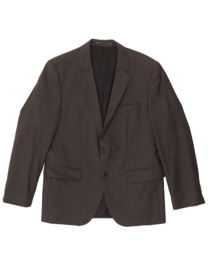 Hugo Boss Herre 2-knaps blazerjakke UK 36 Small Grey Virgin Wool
