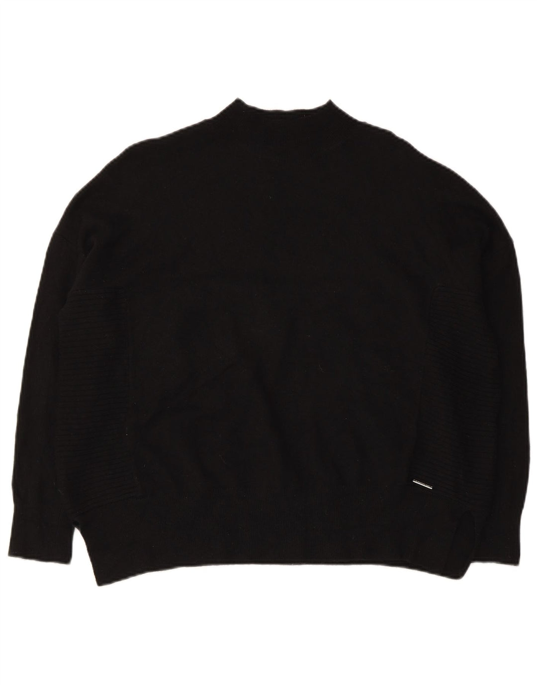 Superdry Dame Oversized Turtle Neck Sweater UK 10 Small Black