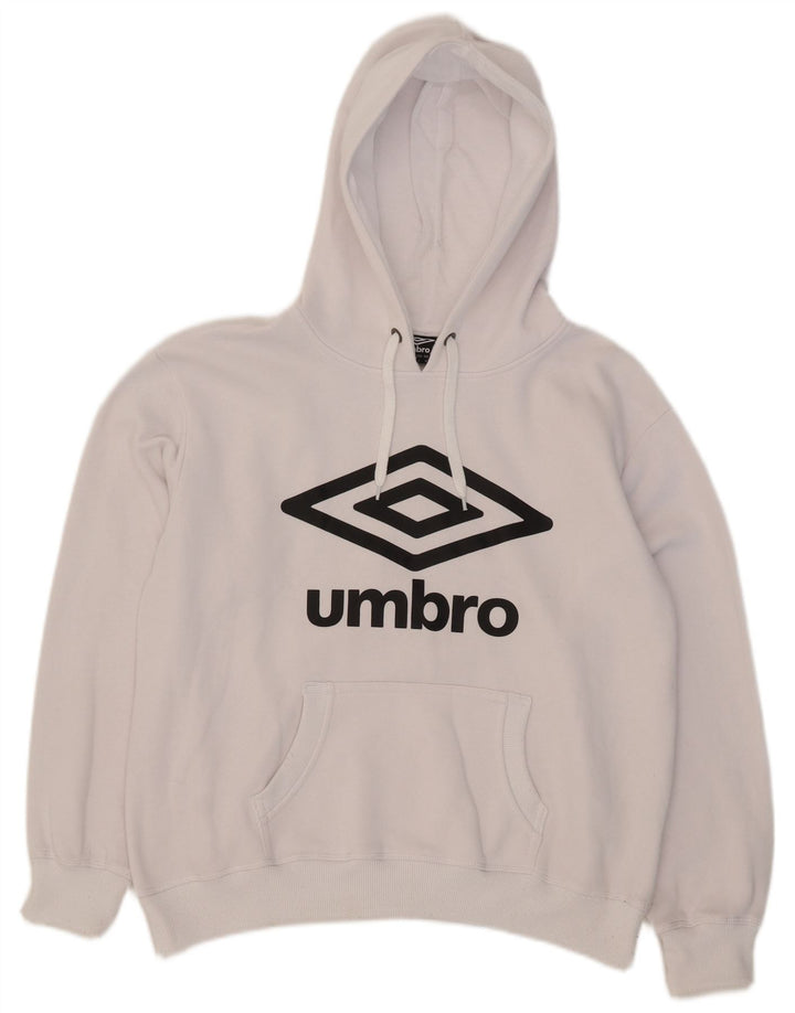 Umbro Herre Grafisk Hættetrøje Jumper Medium Hvid Bomuld